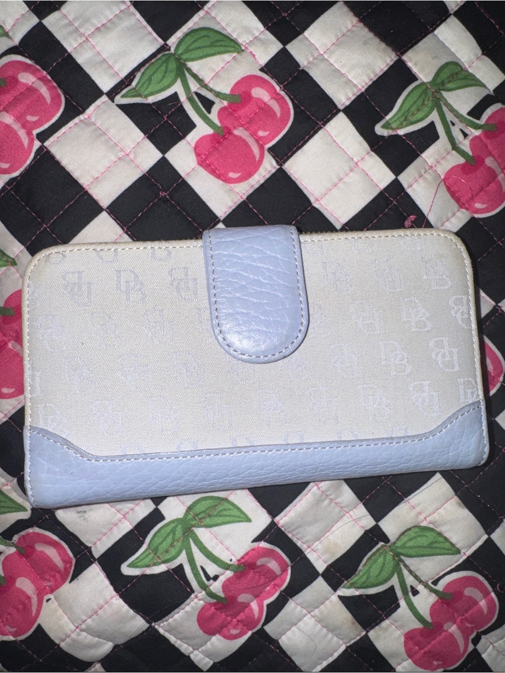 Dooney & Bourke Light Blue Continental Wallet and Checkbook
